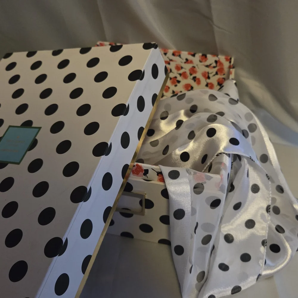 Kate Spade New York Polka Dot Nesting Storage Box Floral Interior Desk Organizer